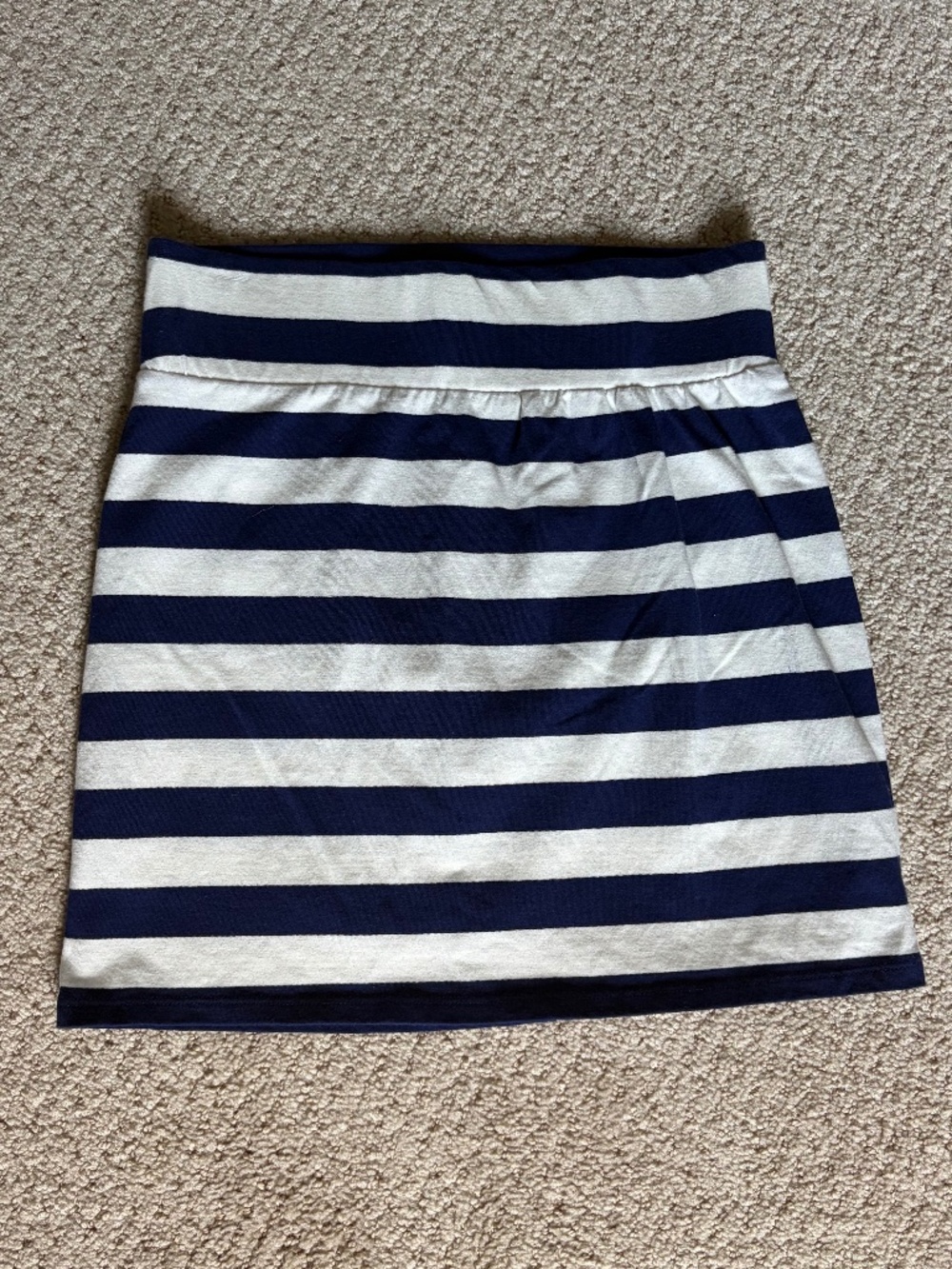 Old Navy striped skirt girls L 10-12 blue white